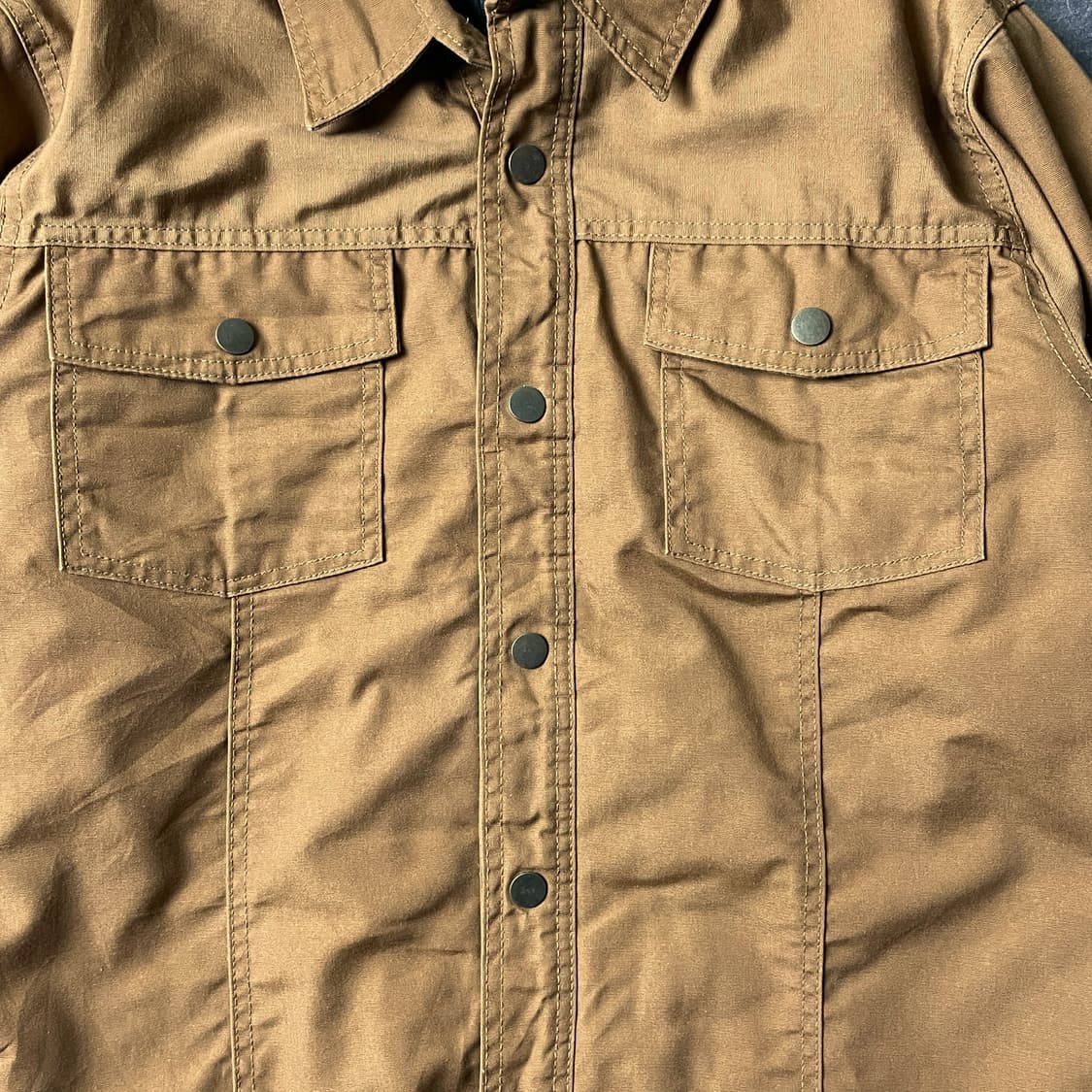 TRADESMAX 빈티지 카멜 셰르파안감 후드 코튼자켓 상품이미지3