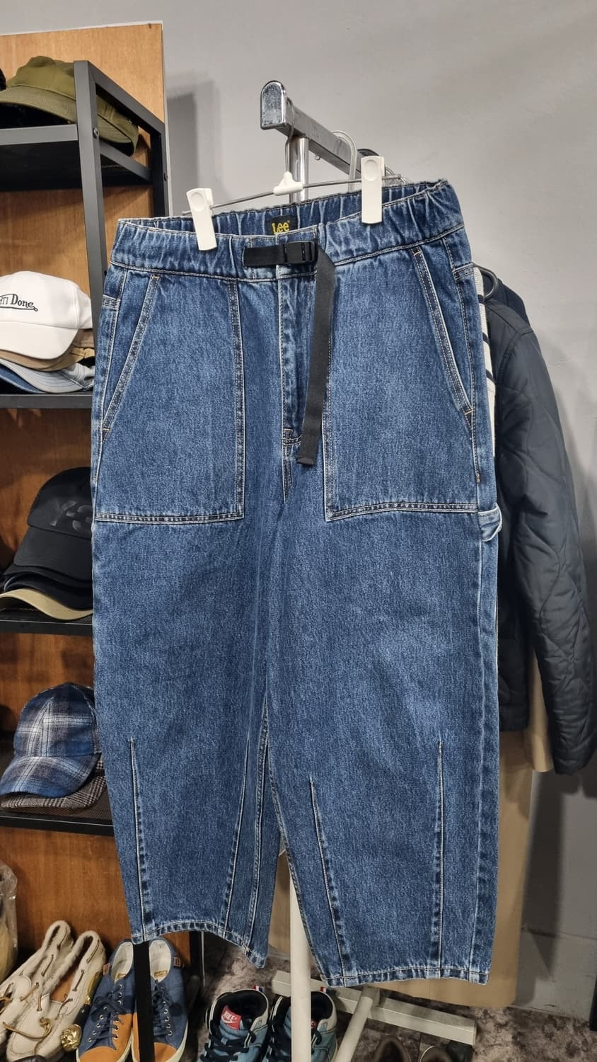 (리) lee 카펜터진 벨트 밴딩 배기 와이드 32size(표기S) 상품이미지1