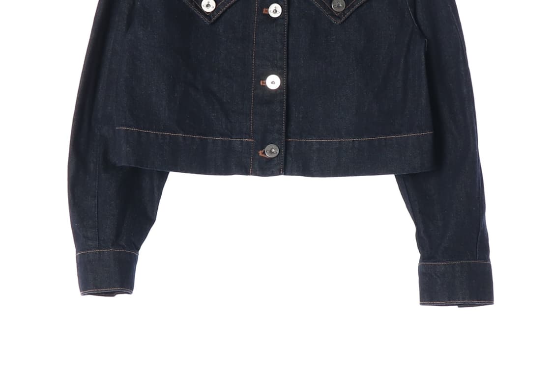(새상품)[S]비비안 웨스트우드 진청 크롭 청자켓 데님재킷
 상품이미지3