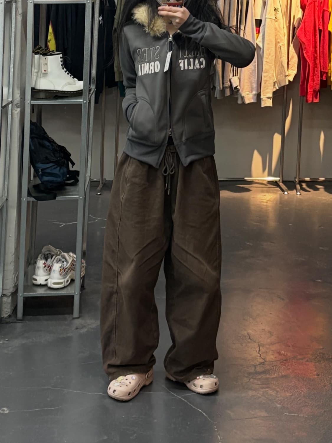 빈티지 y2k 스트릿 퍼 후드집업 A3044 상품이미지1