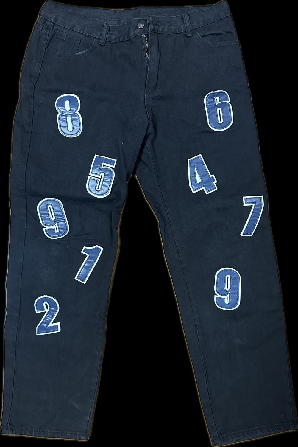 넘버링 레더패치 팬츠 상품이미지1