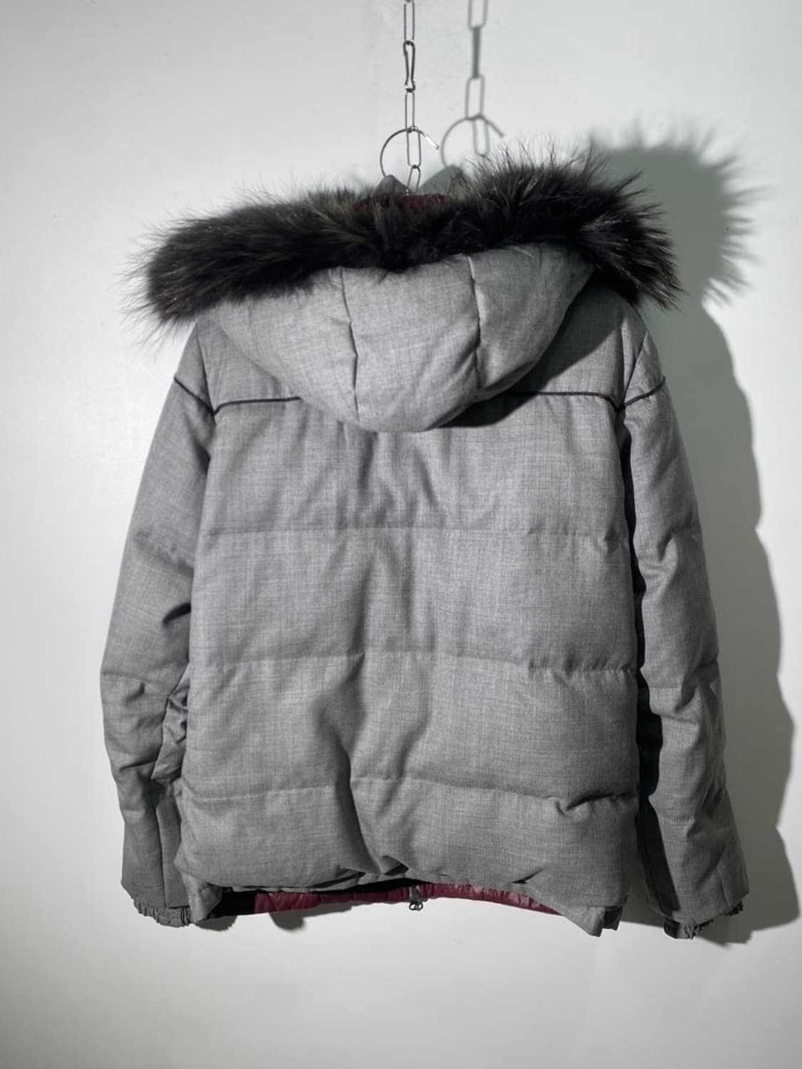 mens melrose 리버서블 퍼 후드 패딩 상품이미지2