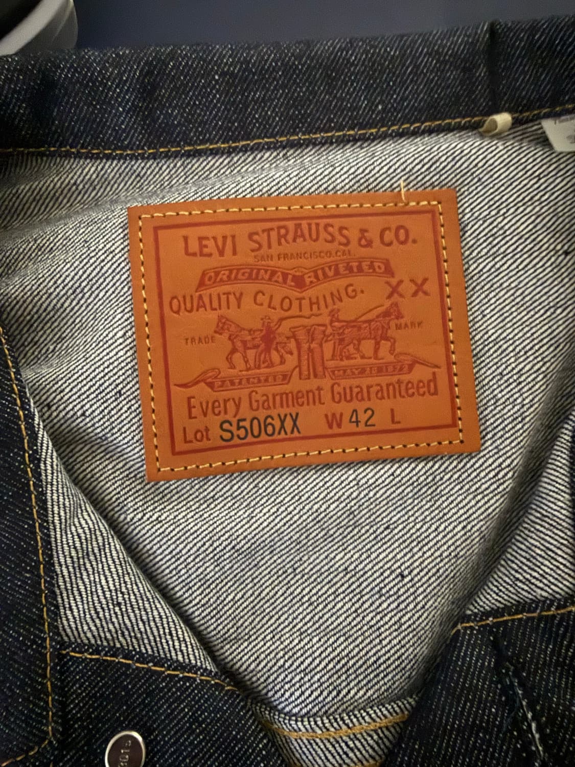 리바이스 lvc s506xx 대전 자켓 42사이즈 상품이미지2