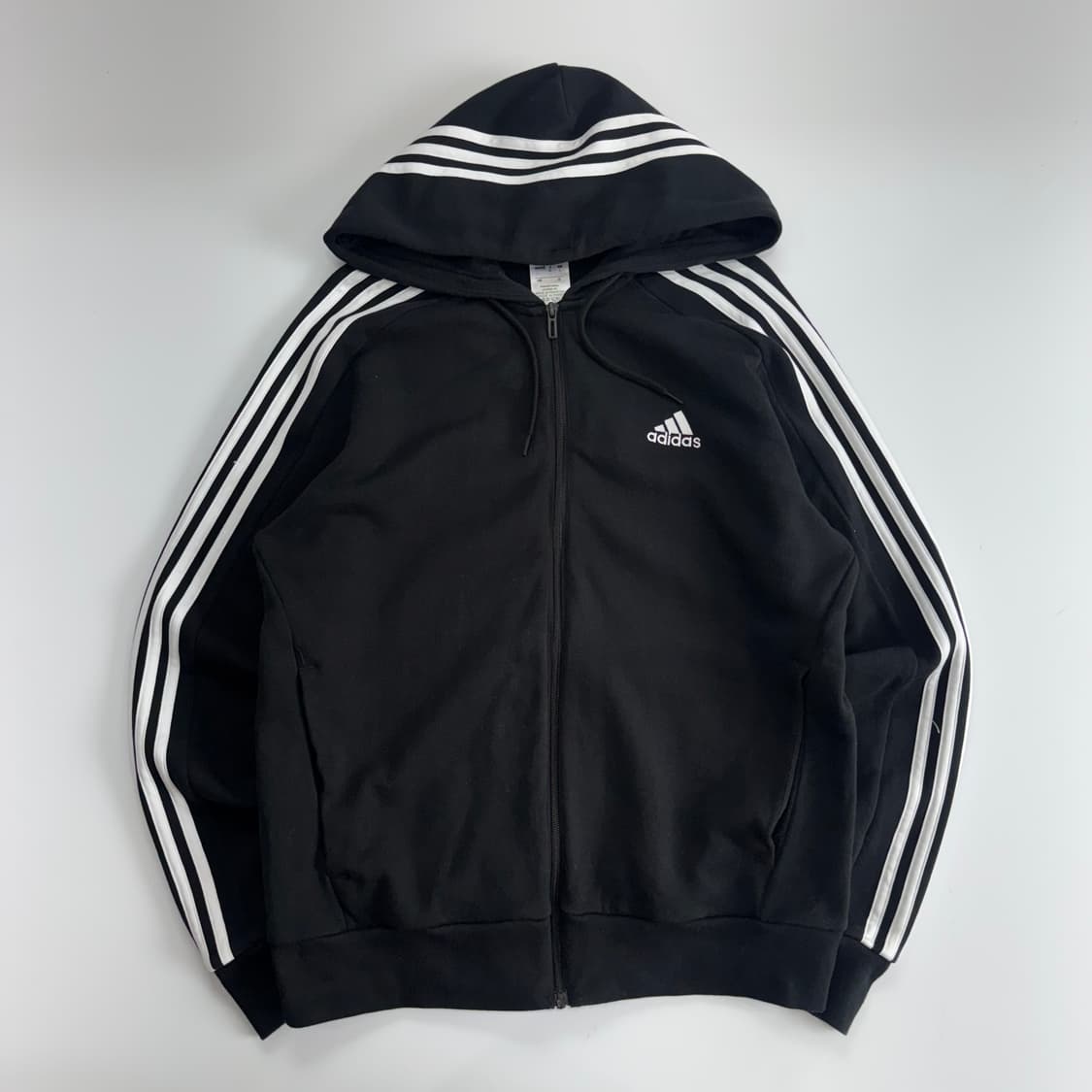 Adidas 아디다스 삼각로고 블랙 트랙탑 후드집업  상품이미지3