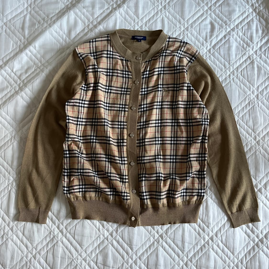 BURBERRY wool check cardigan 상품이미지5