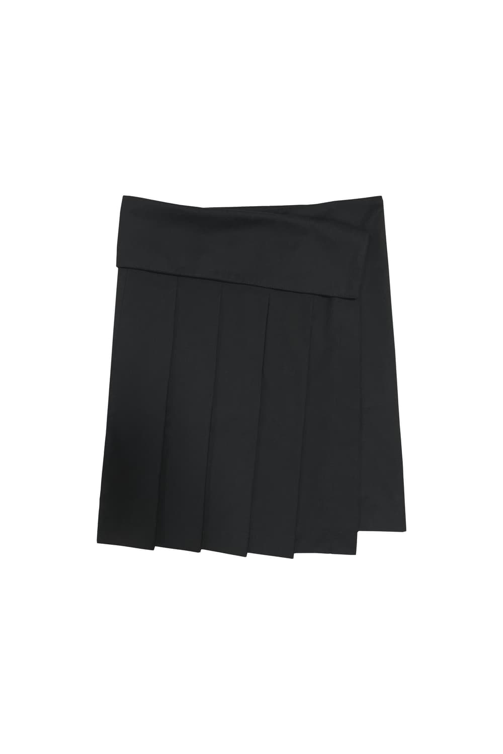 체메씨 FOLDED PLEATS WRAP SKIRT (CHARCOAL) 상품이미지1