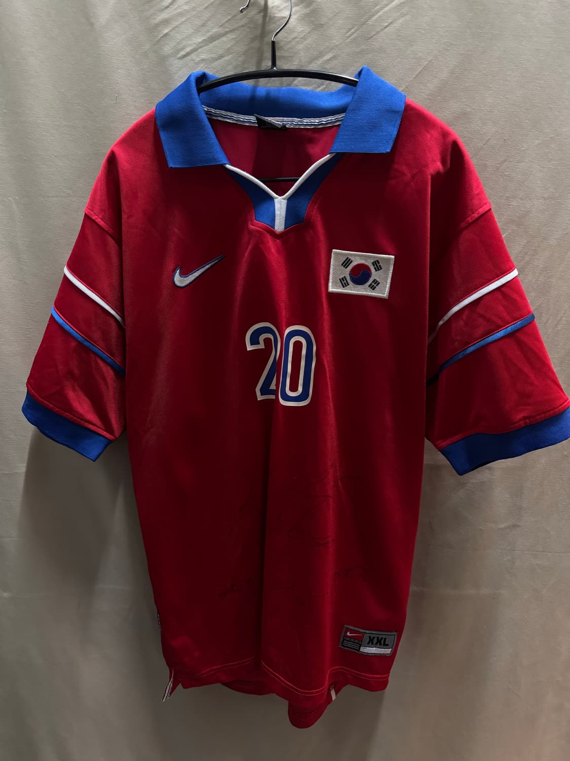 나이키 98년 프랑스 월드컵 홍명보 유니폼 친필사인 처분 상품이미지1