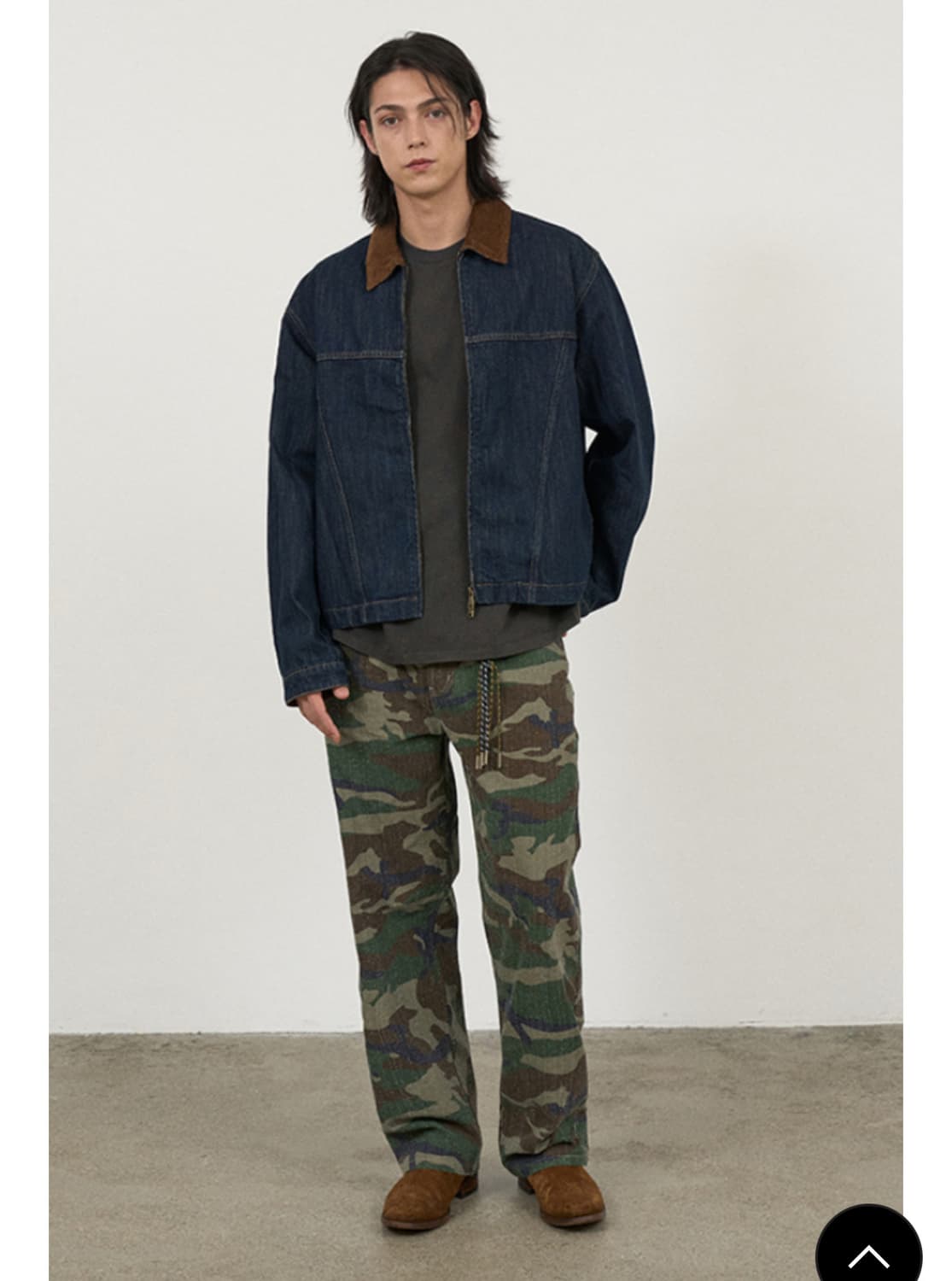 [새상품]파르티멘토 워시드 데님 크롭 자켓 인디고 상품이미지5