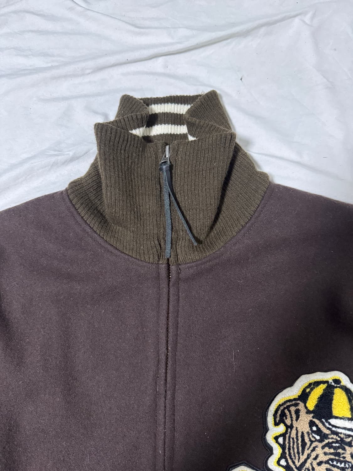 Conart 그래피티 패치 울 레더 바시티 자켓 스트릿 올드스쿨 상품이미지4