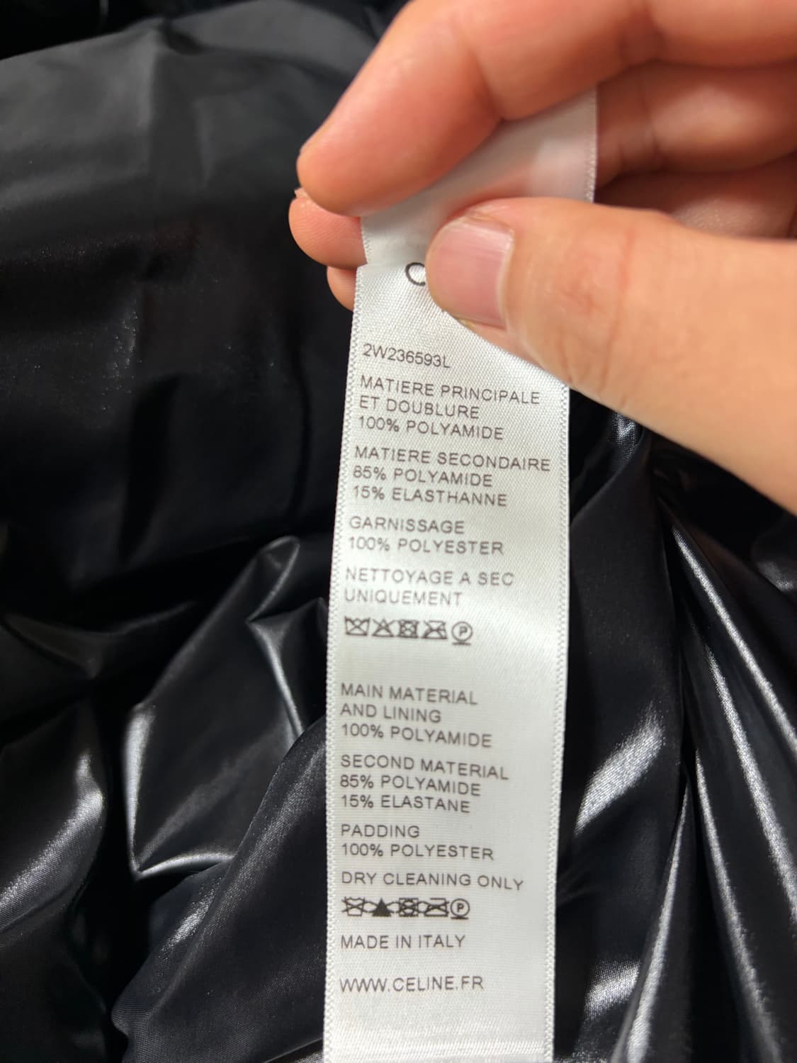 셀린느 20FW 새틴 패디드 테디 봄버 상품이미지9