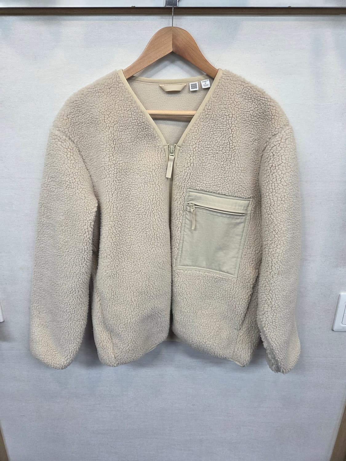 유니클로 u 르메르 노카라 뽀글이 플리스 자켓 m 상품이미지1