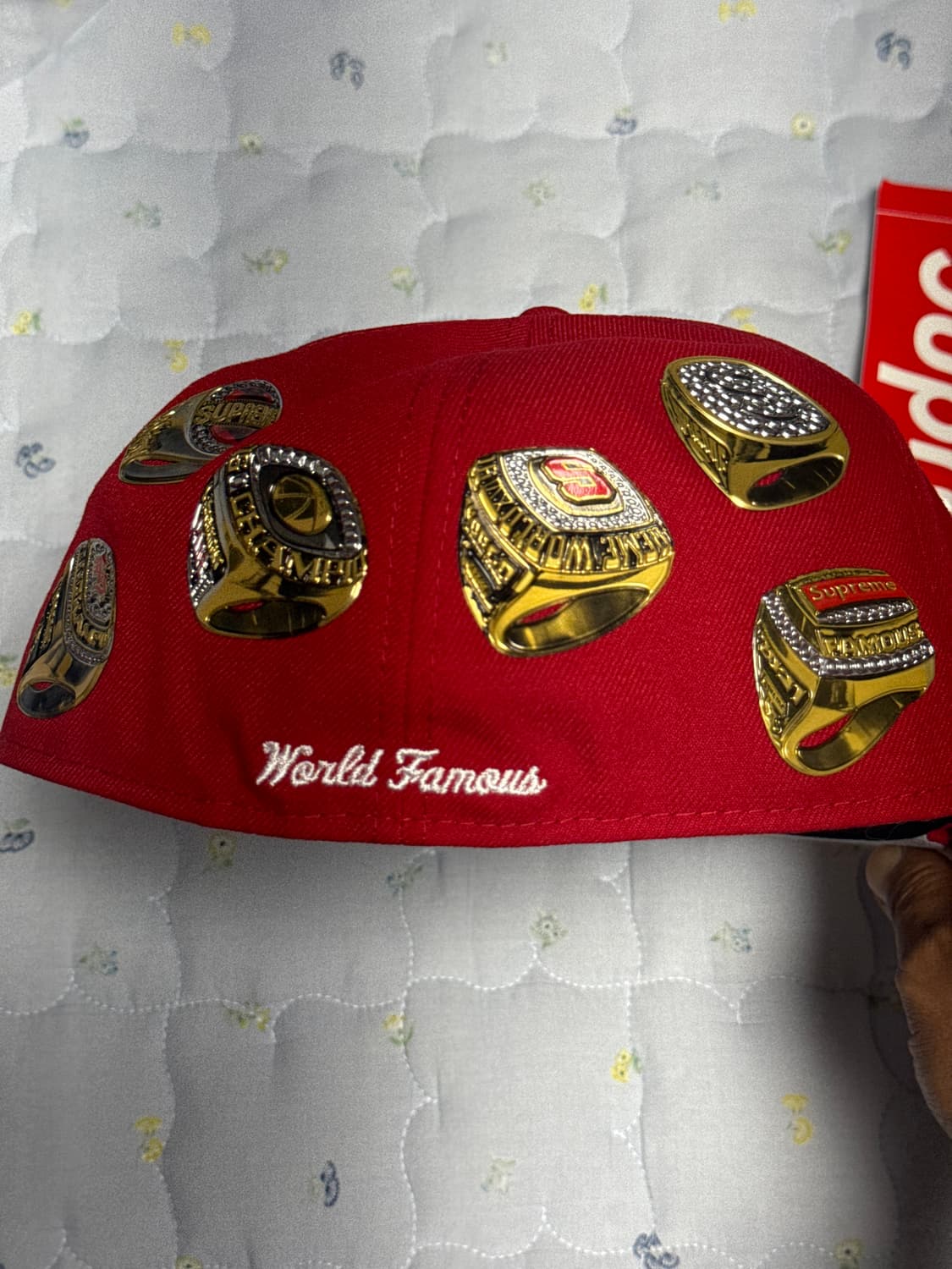 Supreme x New Era Rings Box Logo 스냅백 상품이미지7