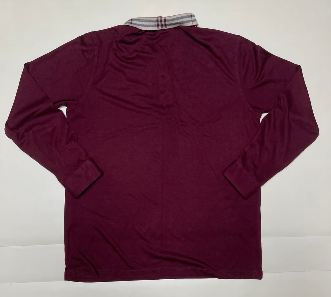 버버리 남성 긴팔 카라티 XL 버건디 상품이미지2