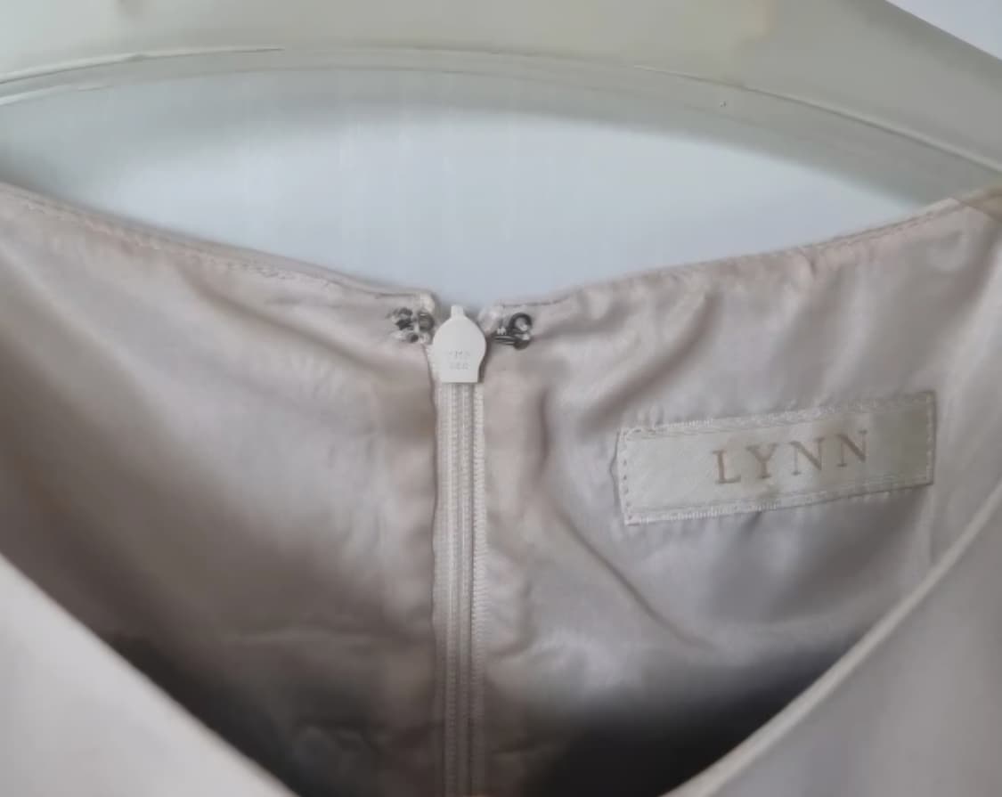 LYNN 린 블랙&베이지 배색 원피스 S (키작녀 정장 하객룩, 상견례룩 상품이미지7