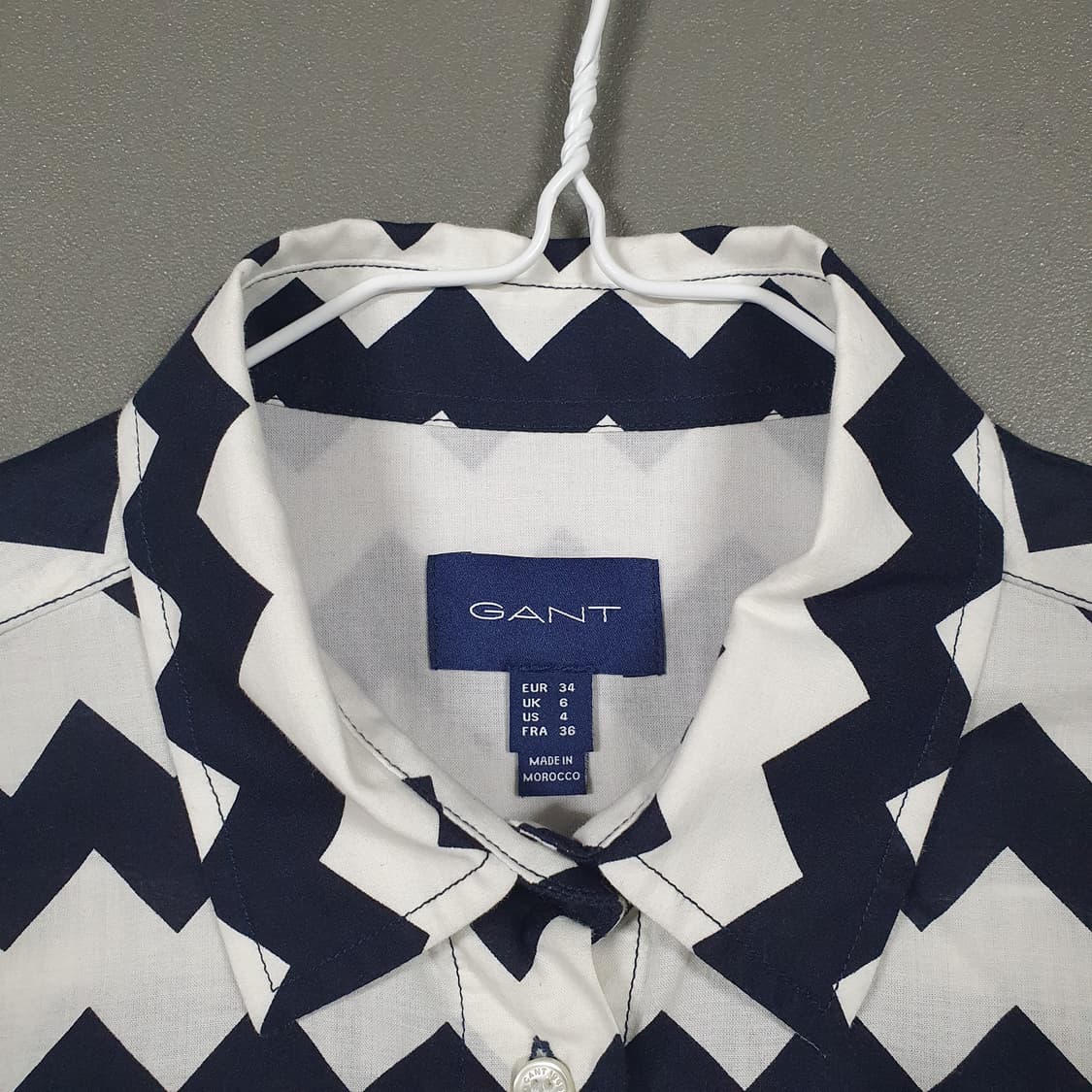 여성 S) GANT 간트 우먼스 블라우스 지그재그 코튼 셔츠 55 상품이미지5
