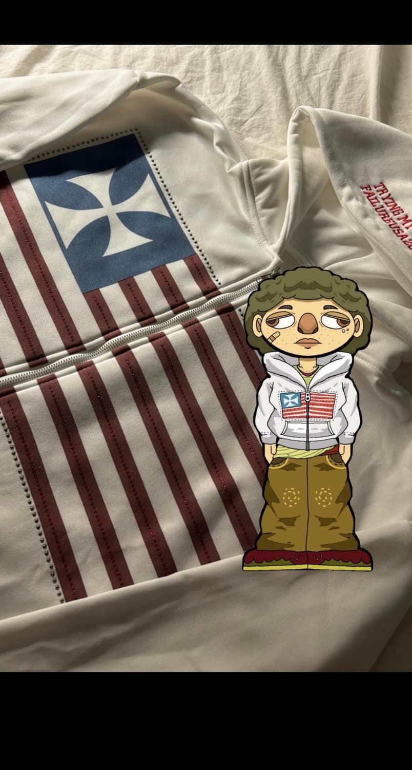 빈티지 성조기 후드 상품이미지2