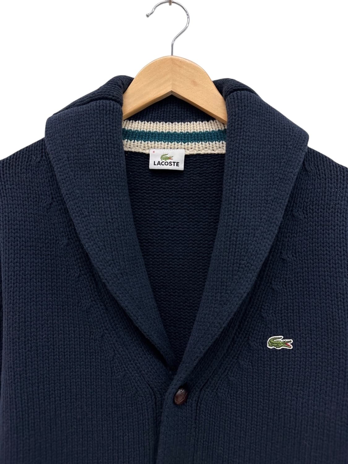라코스테 울 가디건 네이비 (4,L) 상품이미지2