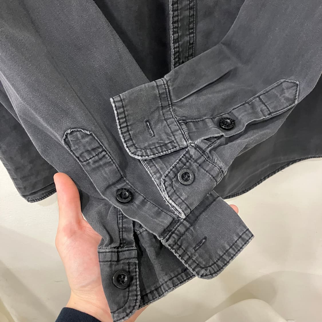 118 리바이스 웨스턴 흑청 데님 셔츠 빈티지 상품이미지9