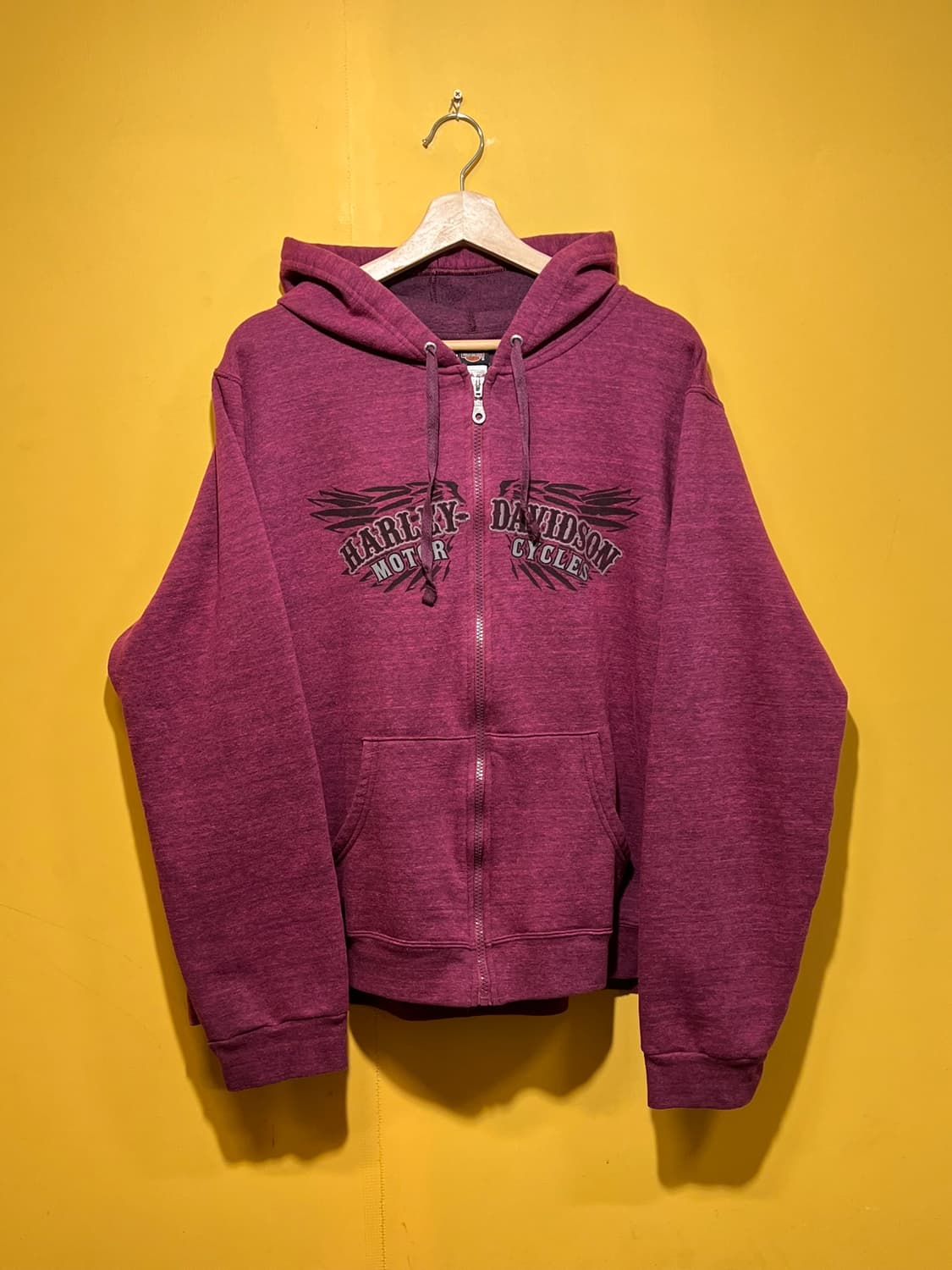 00s [여성3XL] 할리데이비슨 윙 그래픽 Y2K 집업 후드티 상품이미지1