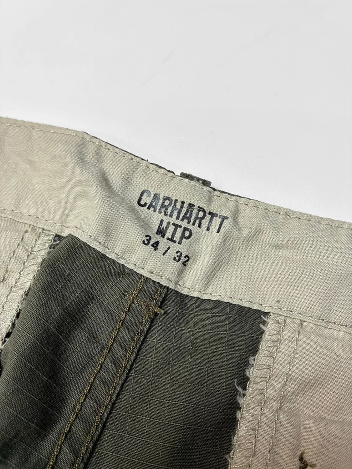 칼하트 WIP 립스탑 레귤러 올리브 카고 팬츠 PN5216 상품이미지8