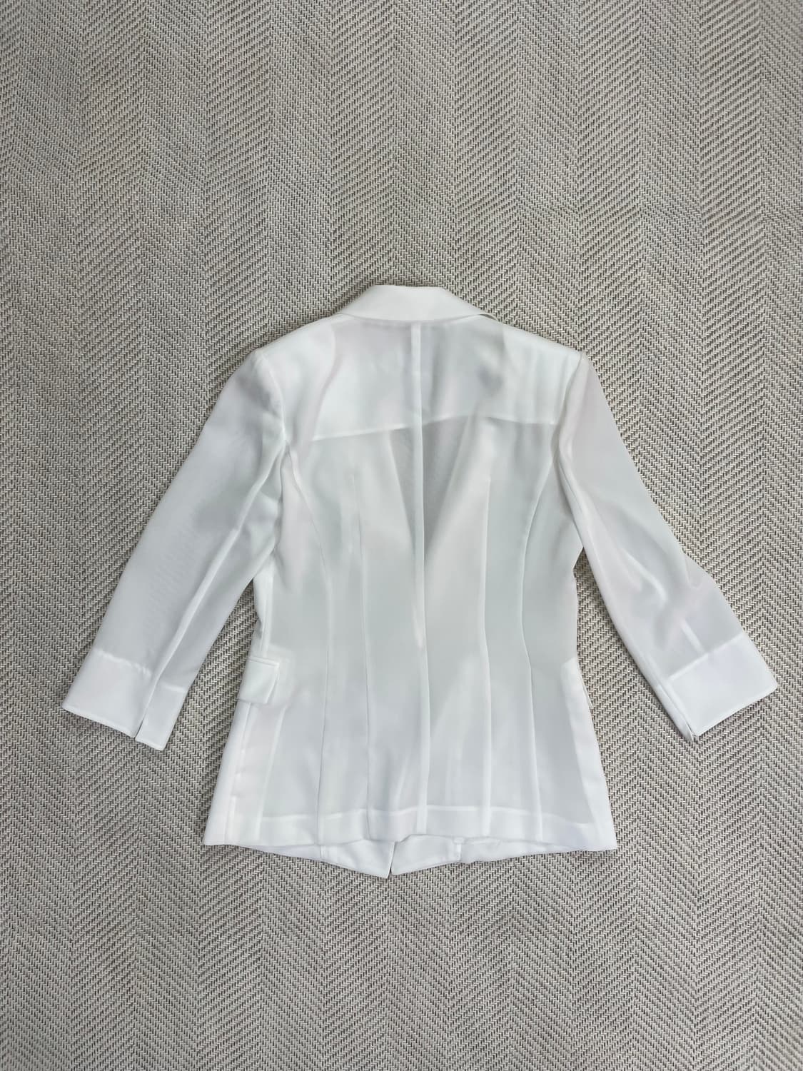 새상품/ME-SENSE 화이트 블레이저 66사이즈 상품이미지2