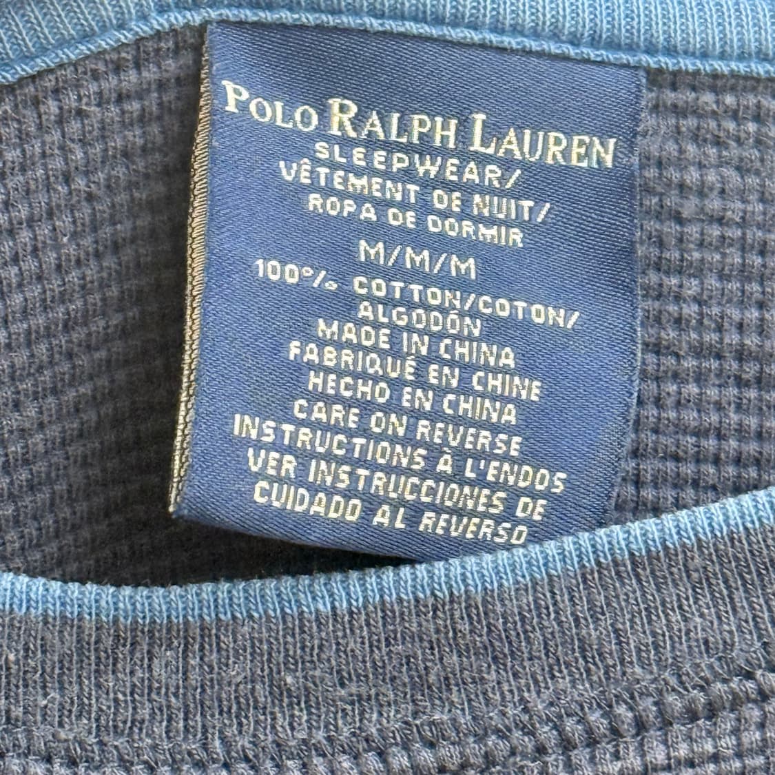 폴로 랄프로렌 와플 코튼 라운드넥 니트 (M) 상품이미지2