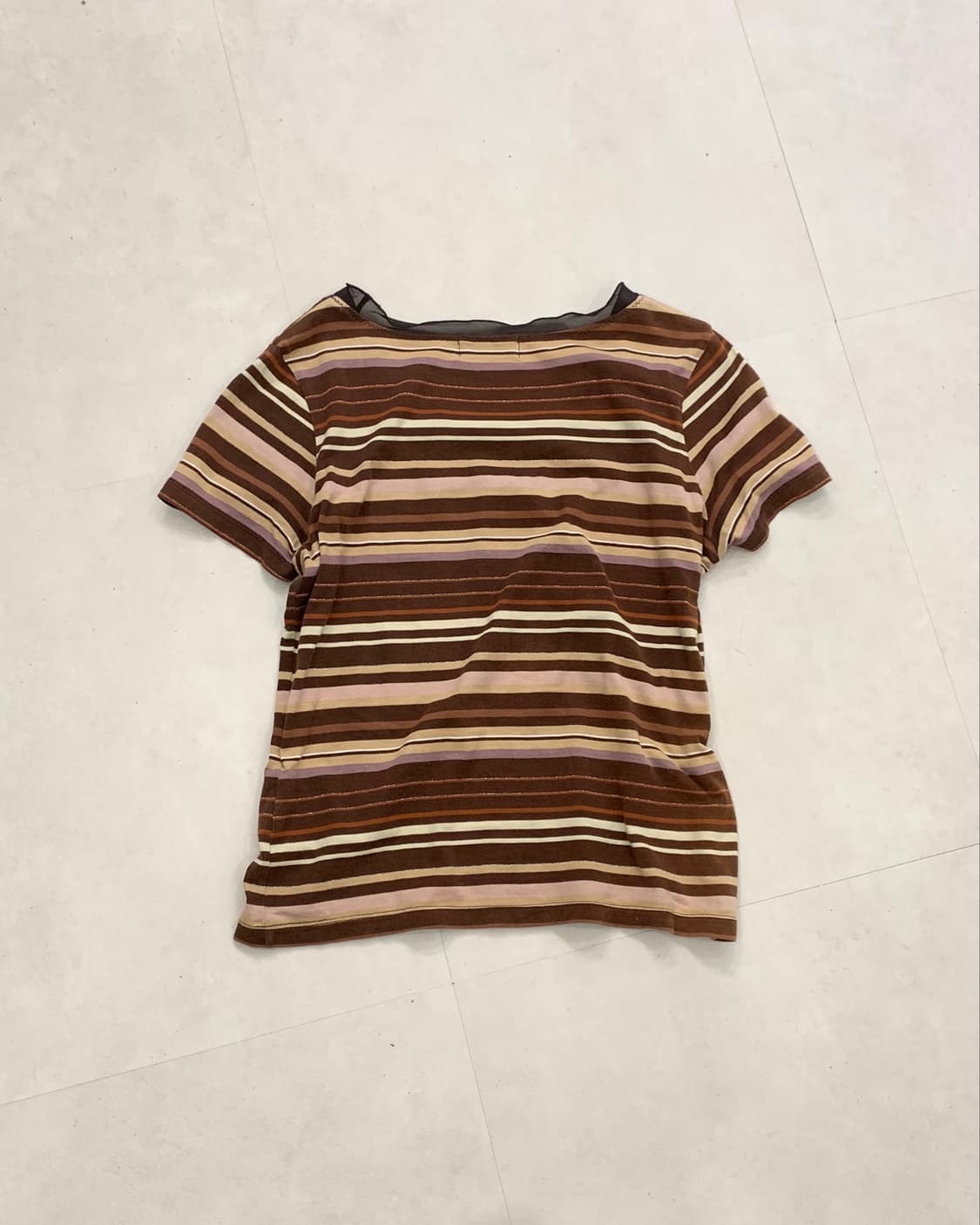 [Gerard Darel] Mesh Trim Stripe Top 상품이미지6