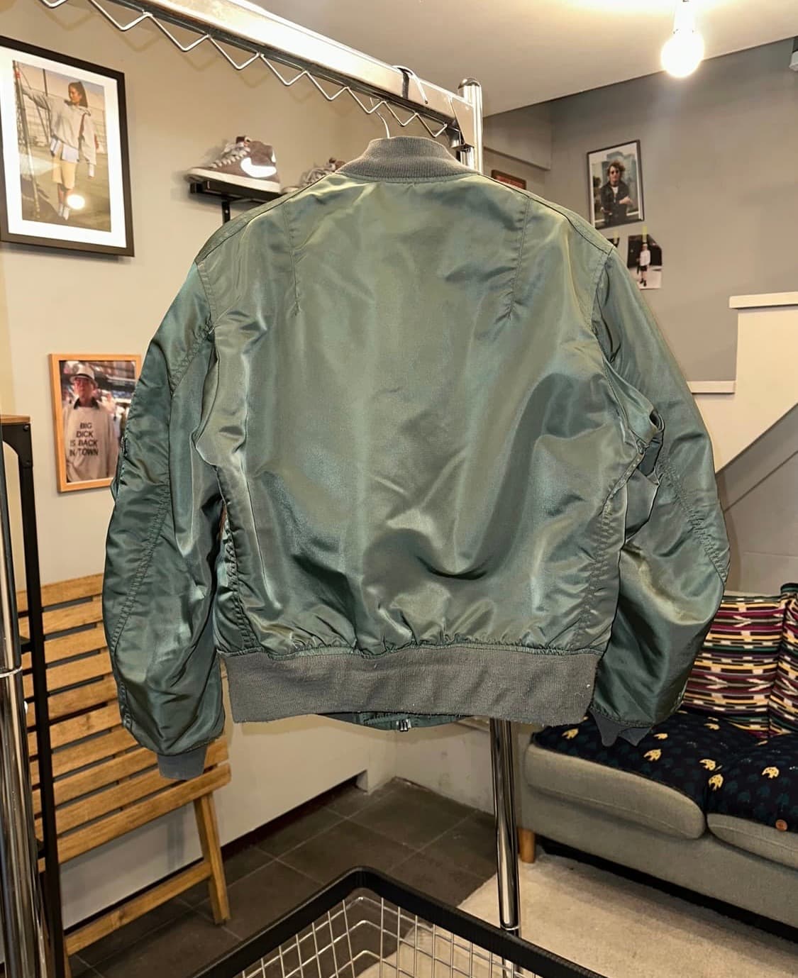 90s 알파인더스트리 봄버 카키 상품이미지6