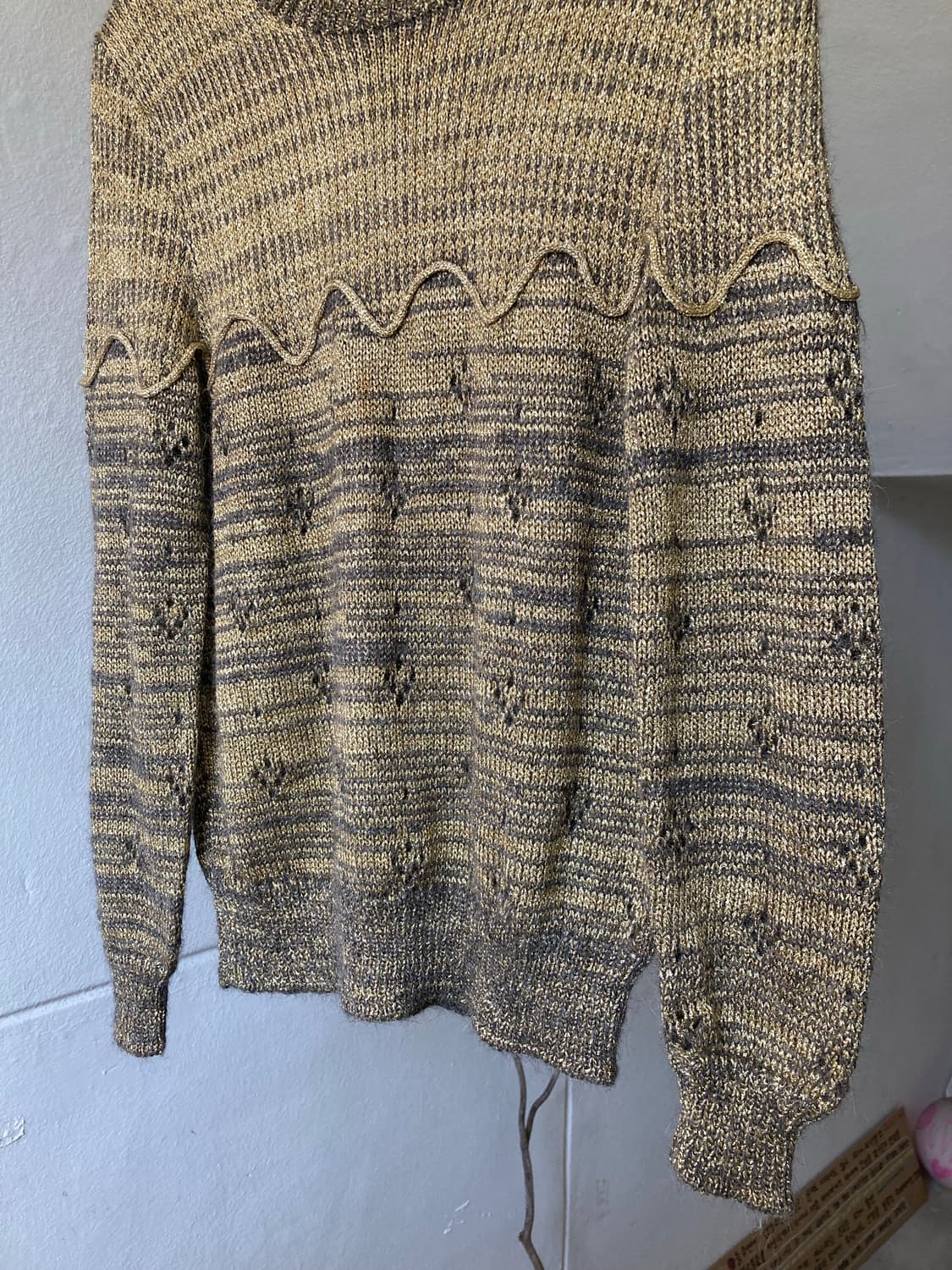 Golden 글리터 에스닉 니트 상품이미지3