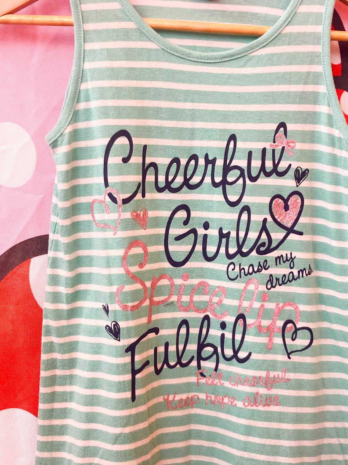 jpn 스트라이프 스파클 레터링 원피스 상품이미지3