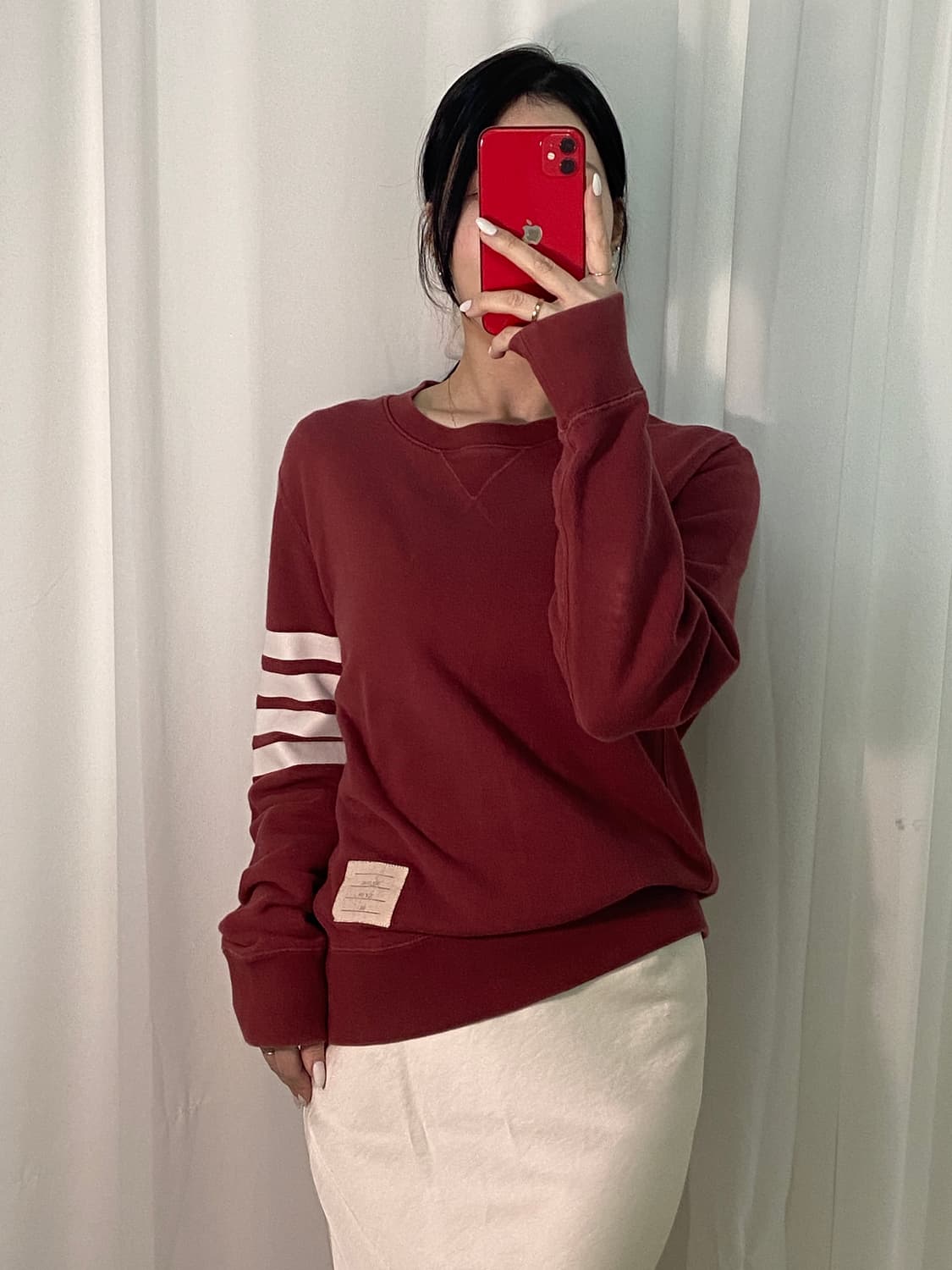 톰브라운 사선 완장 맨투맨 상품이미지1