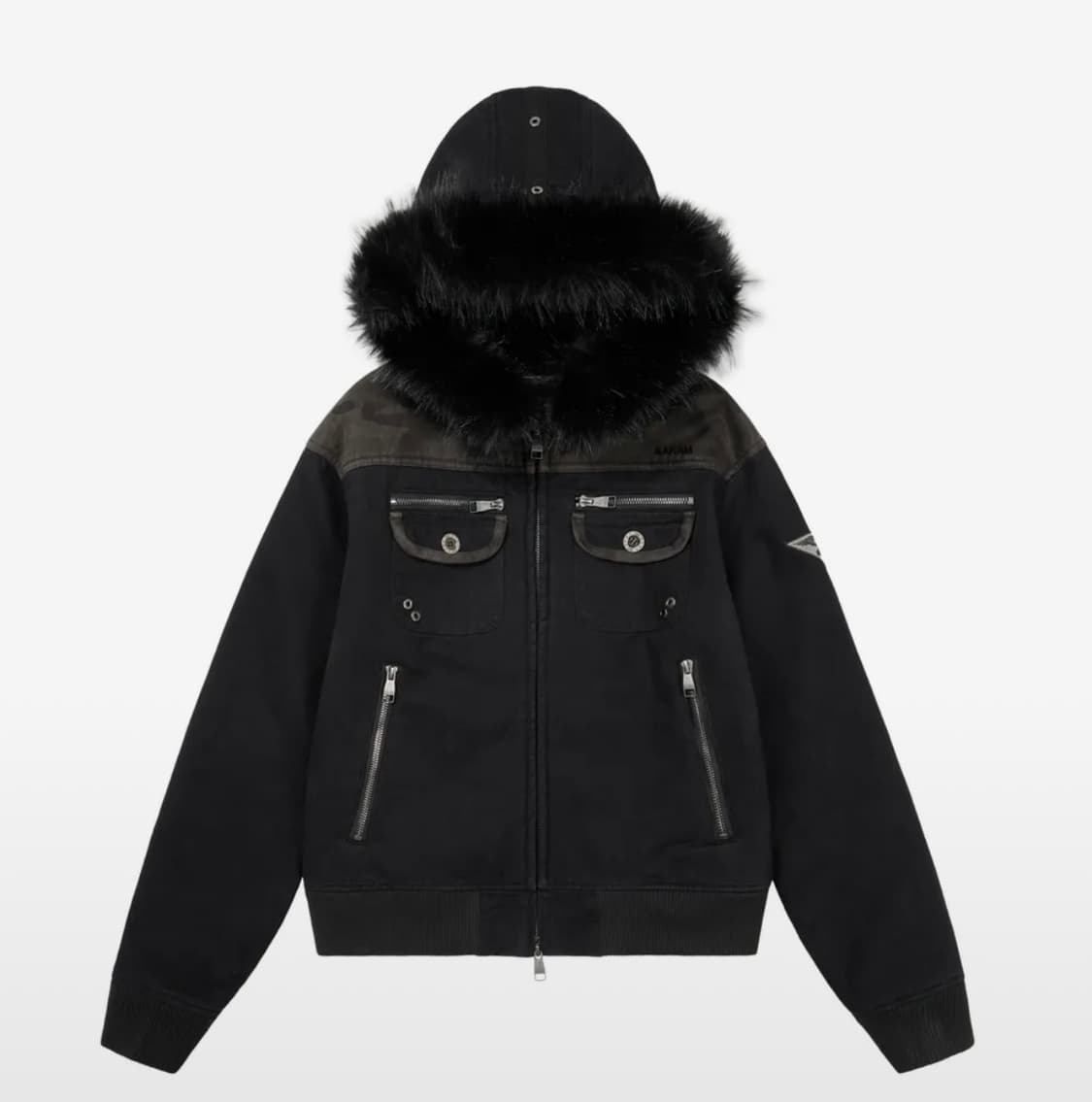 아캄 퍼 후드 집업 자켓 1사이즈 상품이미지1