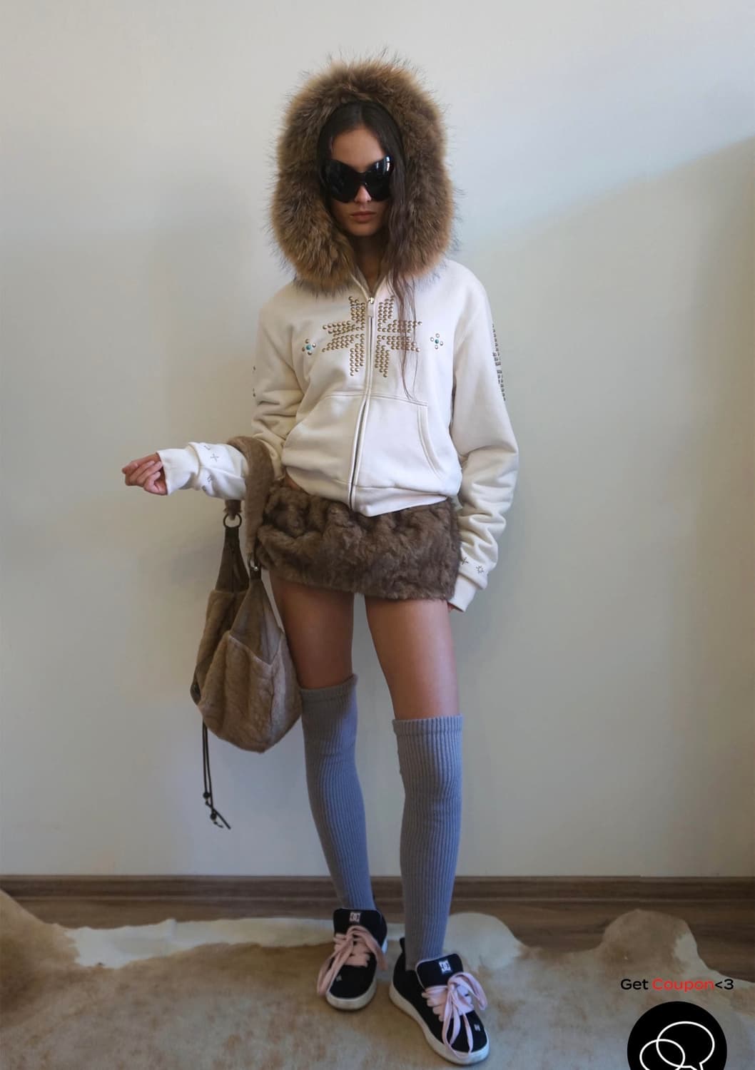 스컬프터 Fur Trimming Hooded Zip-Up xs 상품이미지3