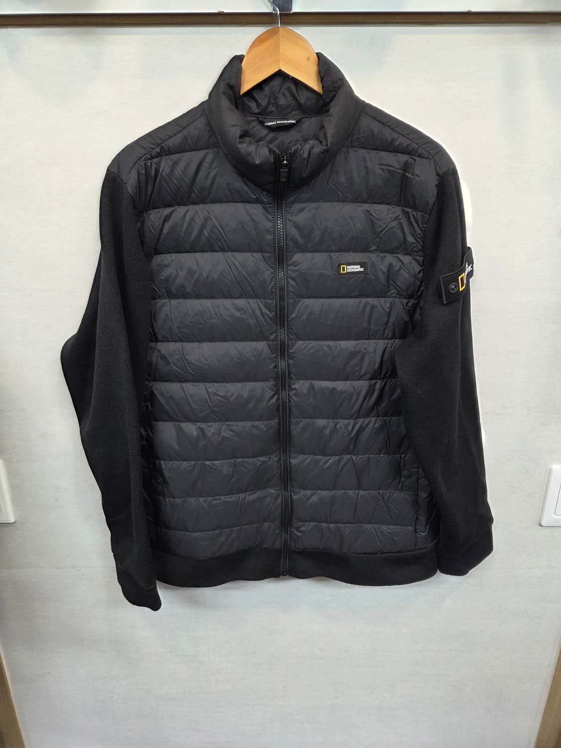 내셔널지오그래픽 하이브리드 브레디 니트 덕다운 경량패딩 xxl 상품이미지1