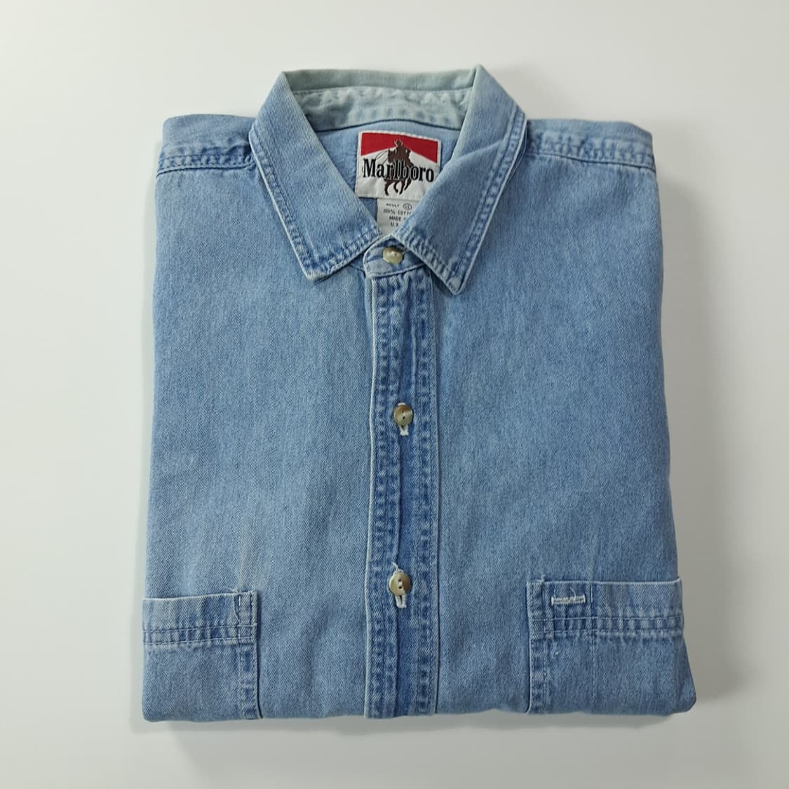 CK280 XL 말보로 90s 미국판  데님 투포켓 셔츠 남방 상품이미지6