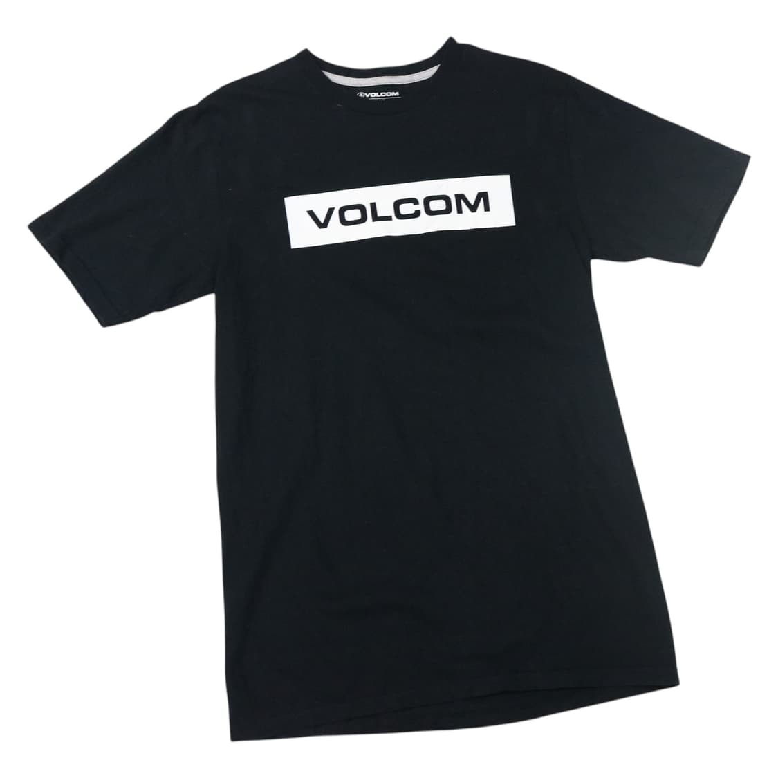 Volcom 볼컴 빈티지 화이트 박스 로고 블랙 티셔츠 (S) 상품이미지1