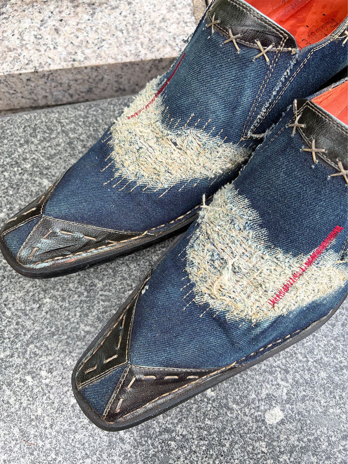 빈티지 데님 스퀘어토 드레스 슈즈 상품이미지9