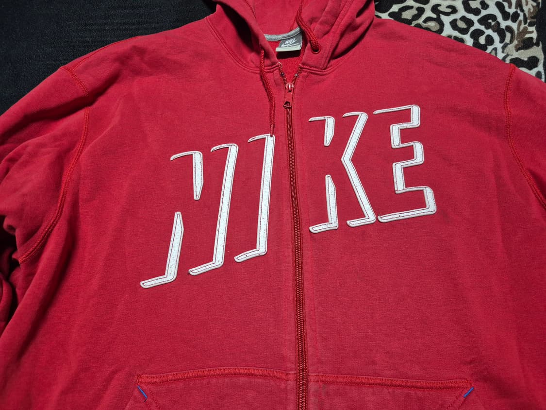 (희귀)00's 나이키 빈티지 Y2K 후드집업 레드 XL 상품이미지2