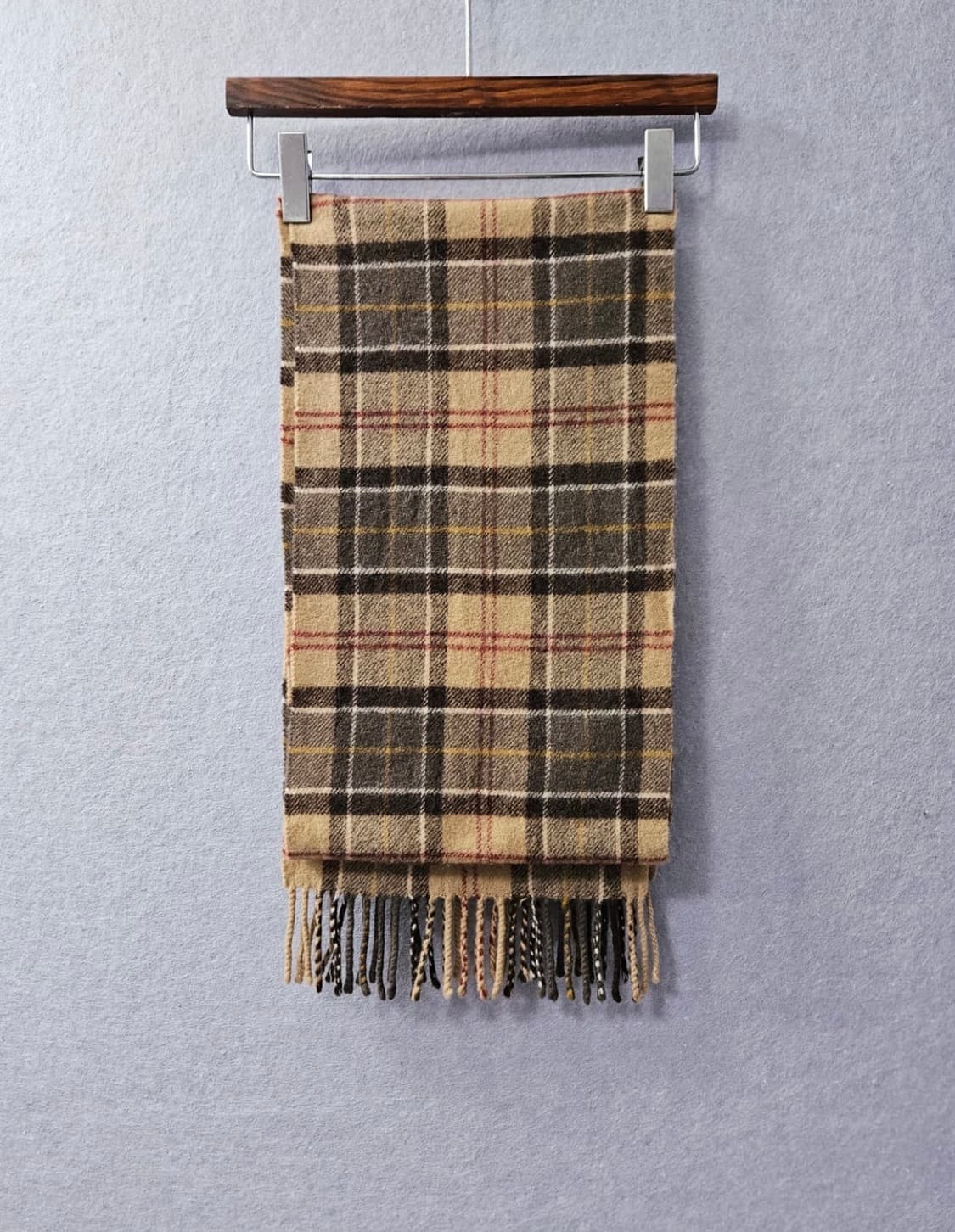 바버 램스울 타탄 체크 머플러 상품이미지6