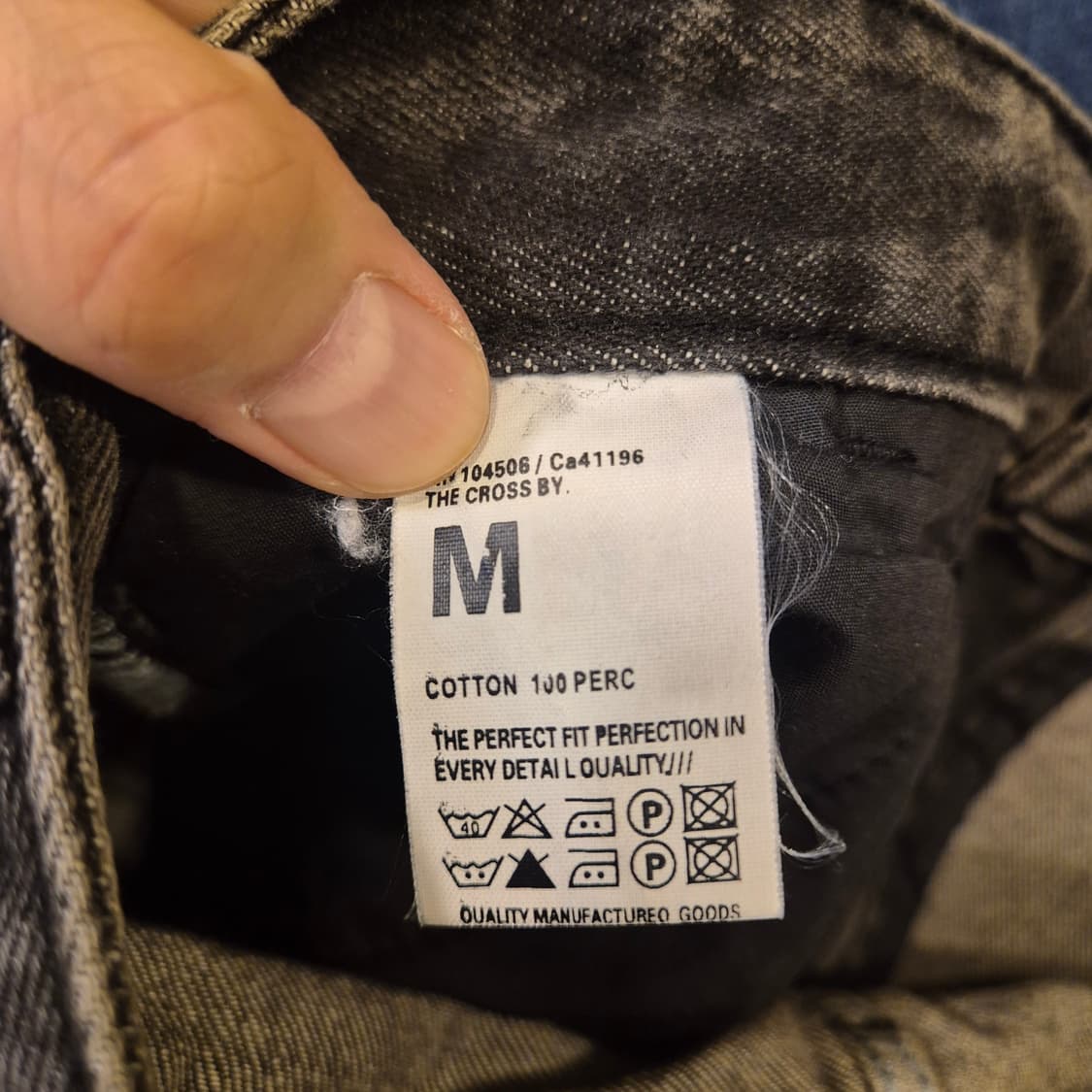 32인치 워싱그레이 새미와이드핏 카팬터 데님팬츠  상품이미지4