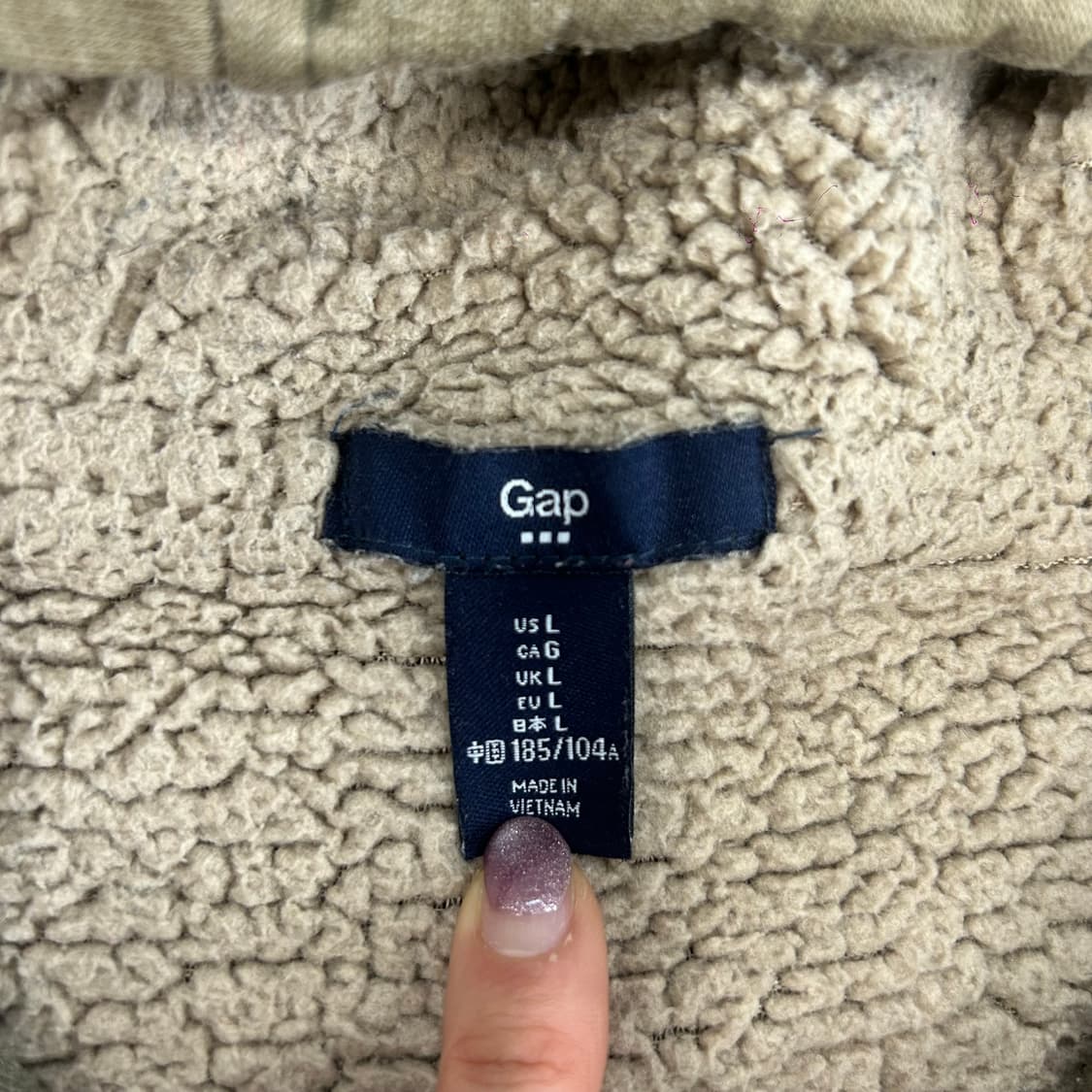 GAP 갭 블랙로고 카키 후드집업 상품이미지5