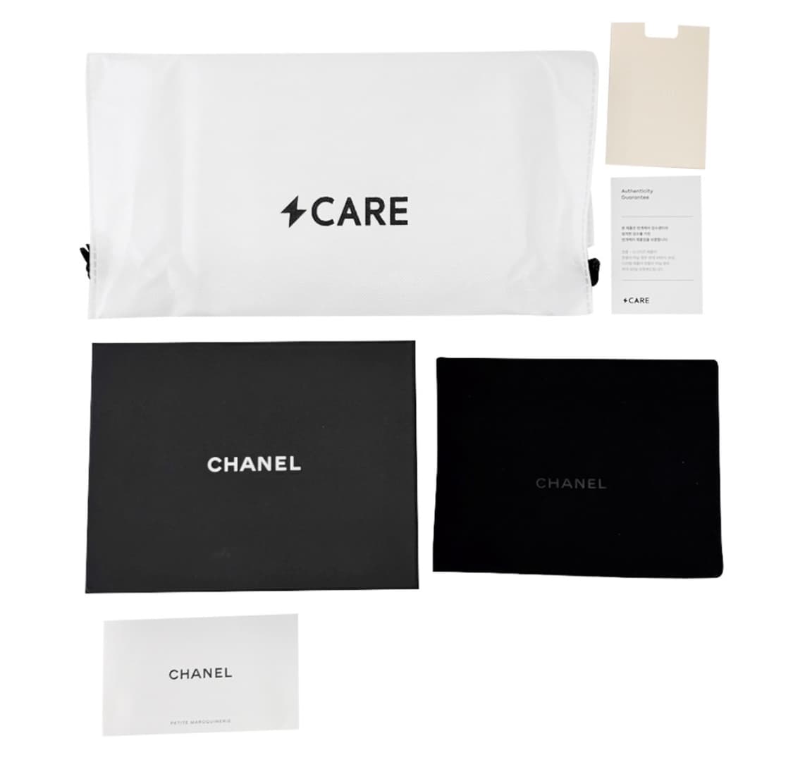 Chanel 샤넬 여성 2.55 빈티지 캐비어 똑딱이 플랩 카드 지갑 상품이미지9
