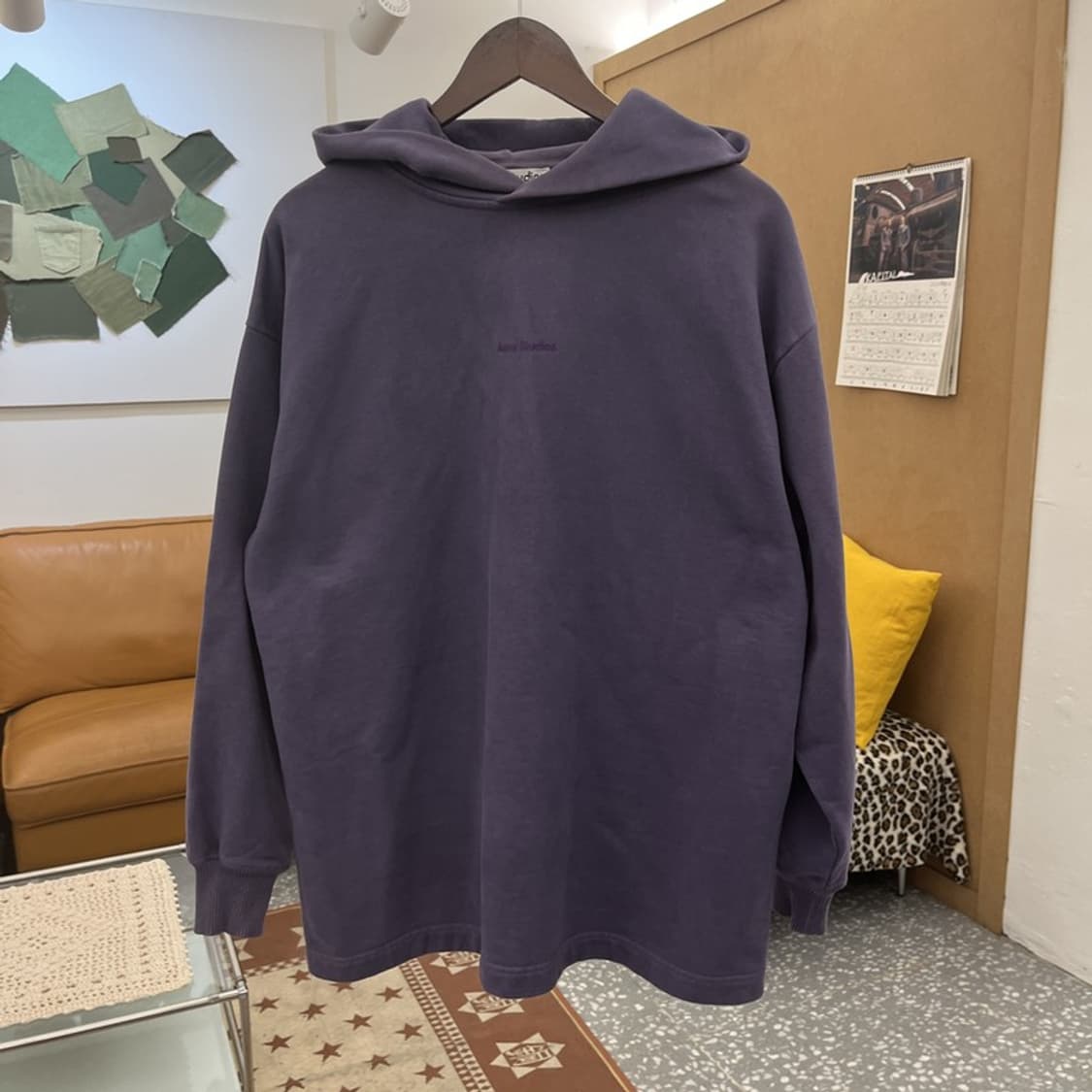 아크네스튜디오 캐주얼 키치 딥퍼플 포도맛 후드티 XXS C10469 상품이미지3