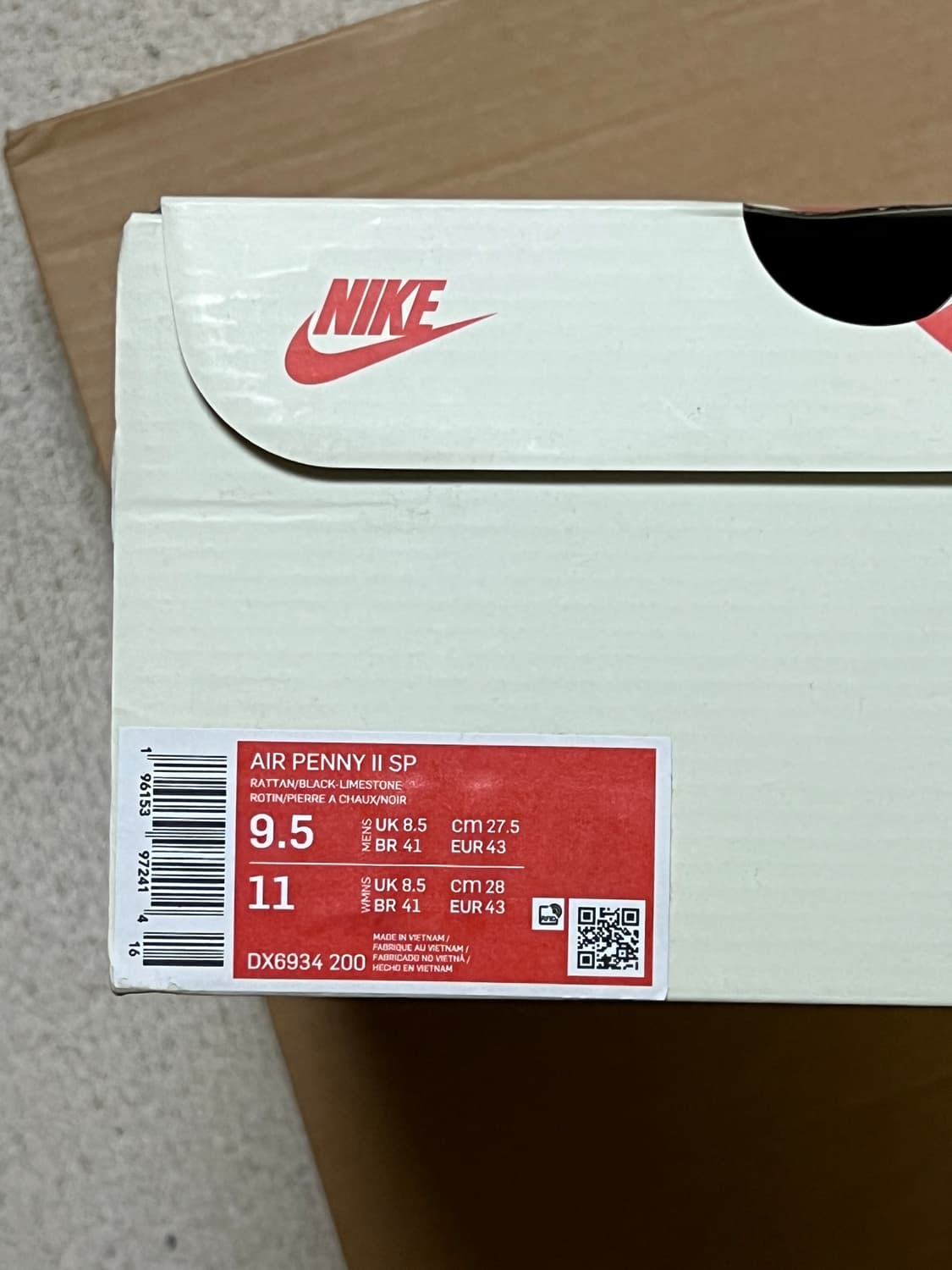 나이키 x 스투시 에어 페니 2 라탄 앤 라임스톤 상품이미지6