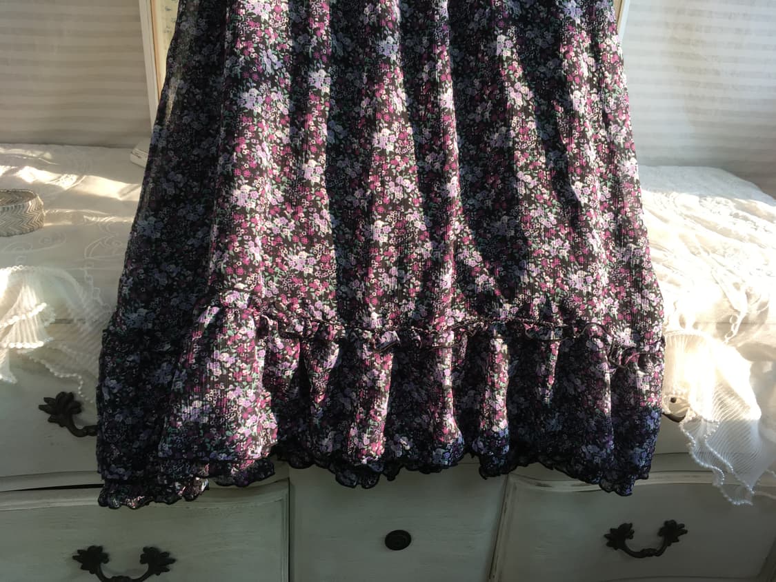 Set)하구미 꽃무늬 프릴 원피스 + 모리 그레이 티셔츠 상품이미지9