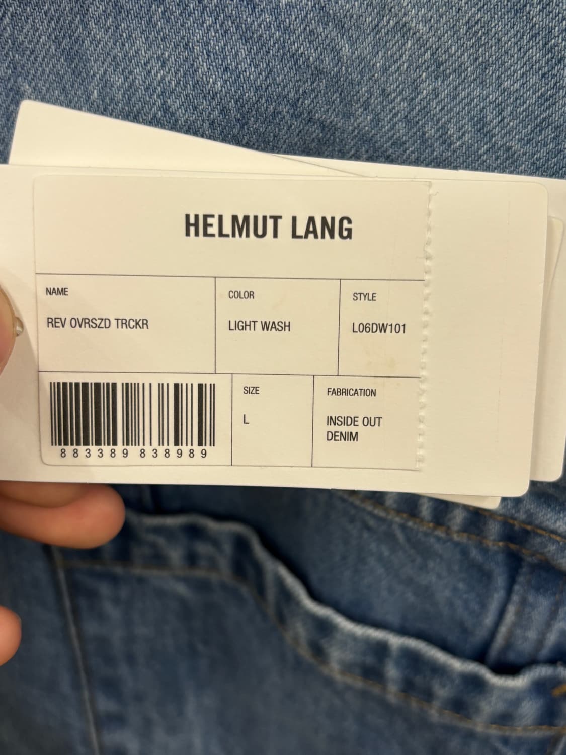 Helmut Lang 데님 자켓 L Light Wash 상품이미지5