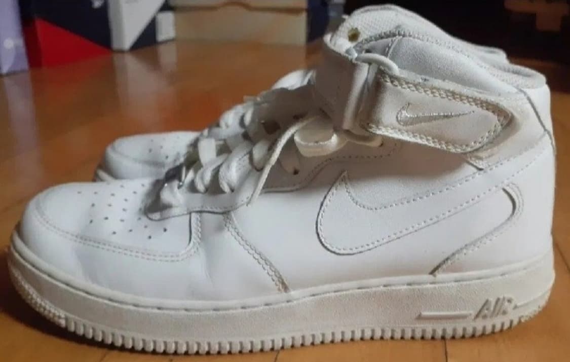 에어포스1 미드 올백 화이트 255 상품이미지1