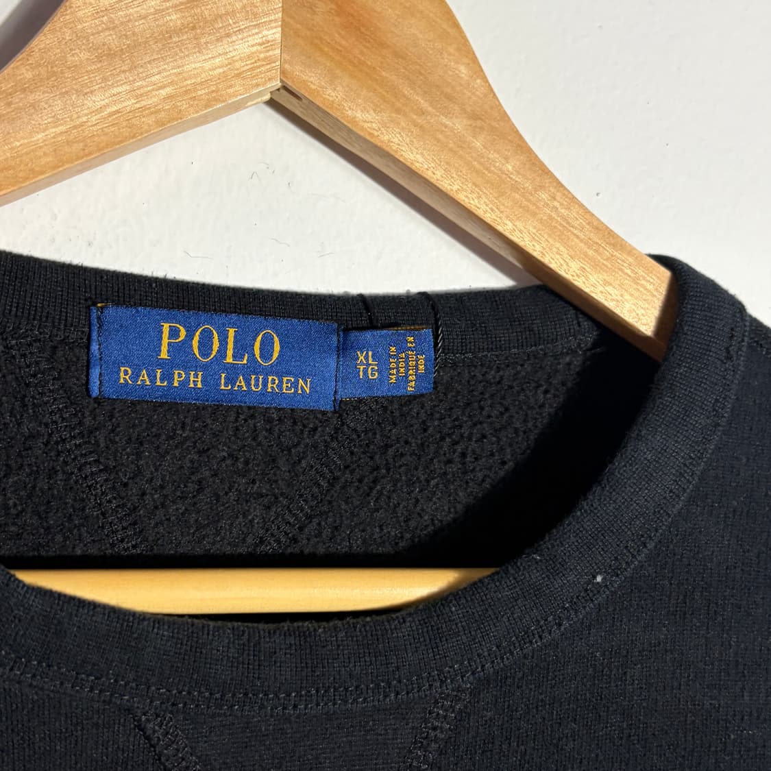 폴로 기모 블랙 맨투맨 (무료배송) 상품이미지2