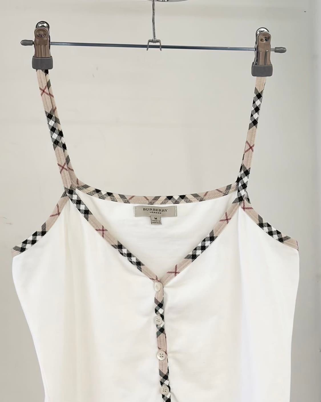 버버리 런던 화이트 노바 체크 슬리브리스 상품이미지4
