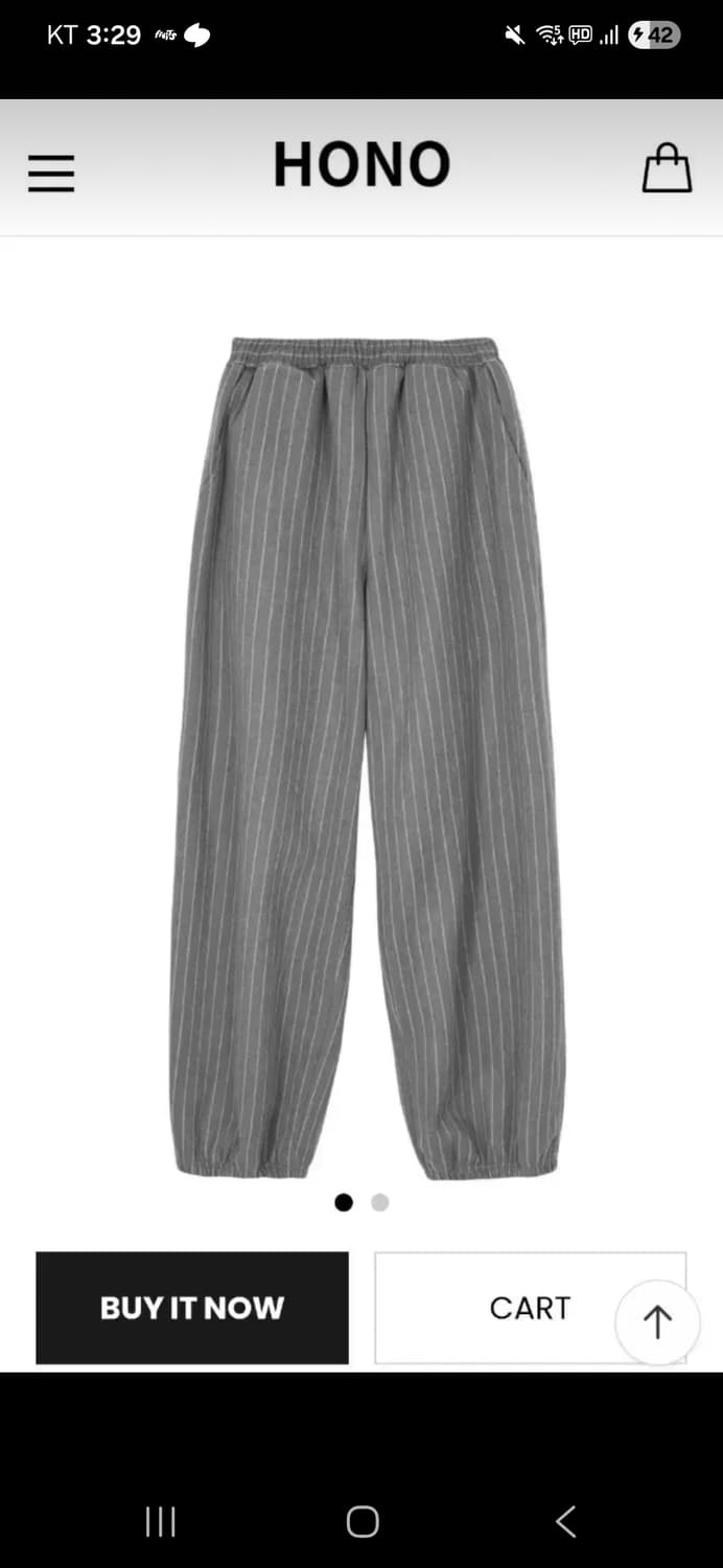 호노리포트 스트라이프 팬츠 상품이미지1